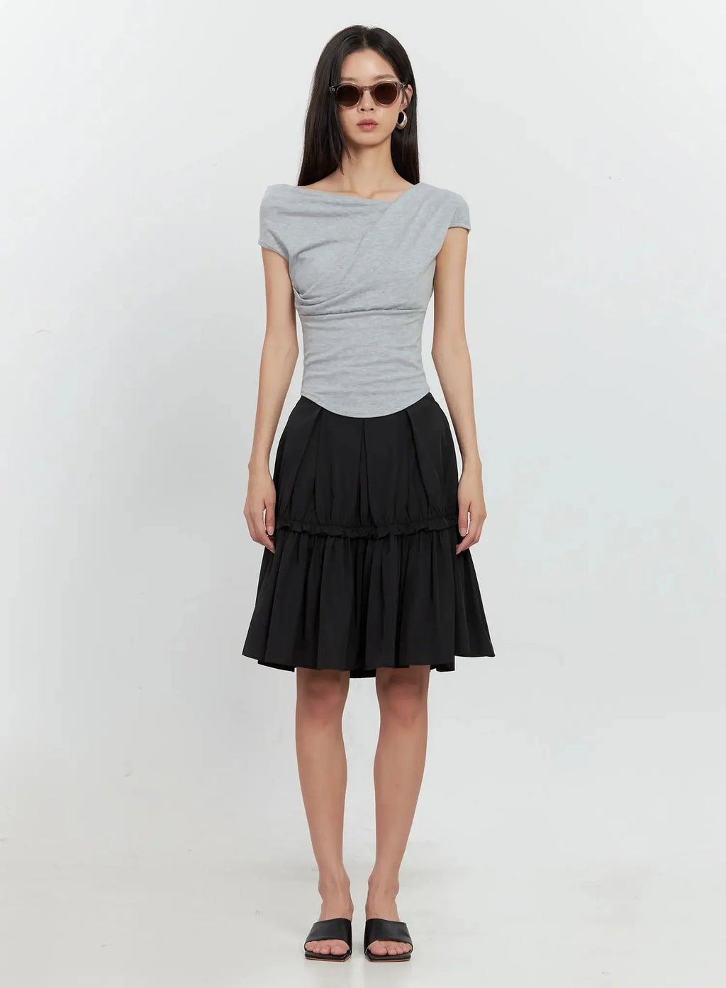 Off-Shoulder Draped Top IL528