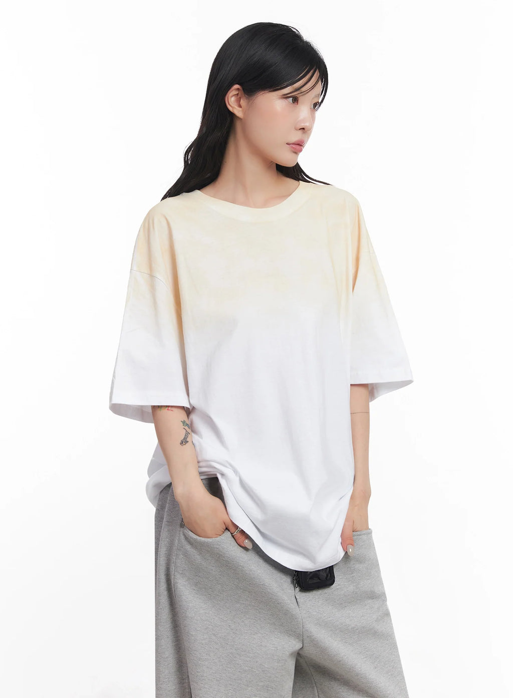 Oversized Gradient Fade T-Shirt IC503