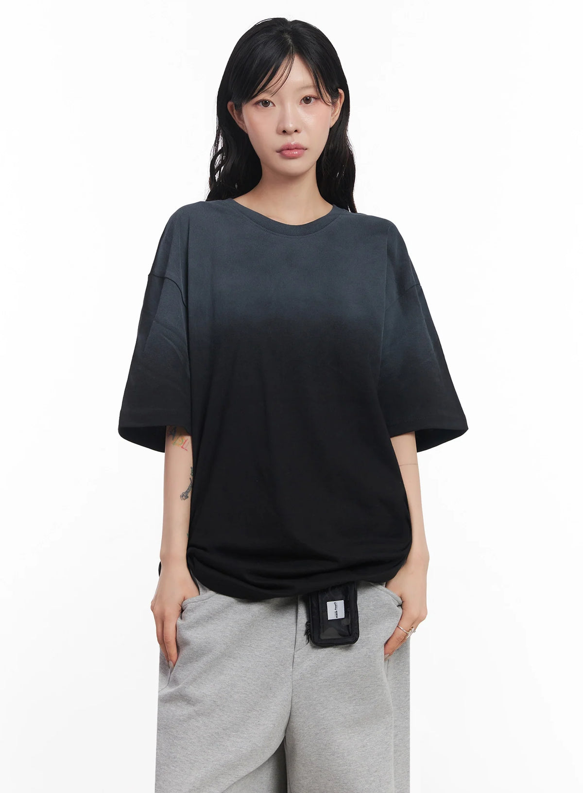 Oversized Gradient Fade T-Shirt IC503