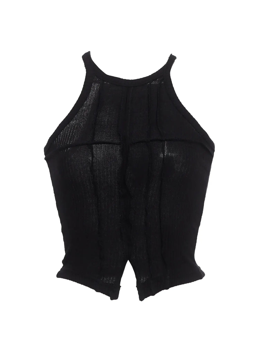 Ribbed Halter Cut-Out Tank IC503
