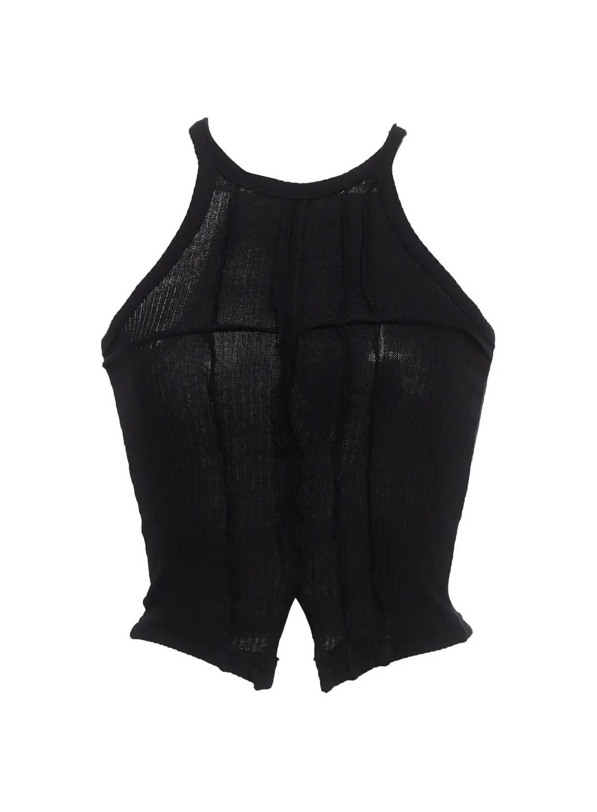 Ribbed Halter Cut-Out Tank IC503