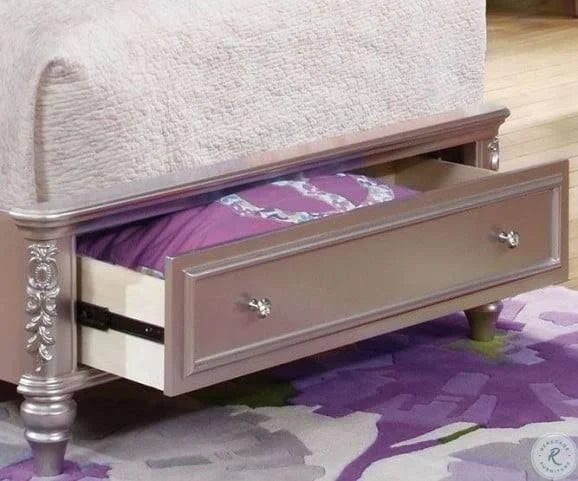 Metallic Lilac Twin Storage Bed R65960