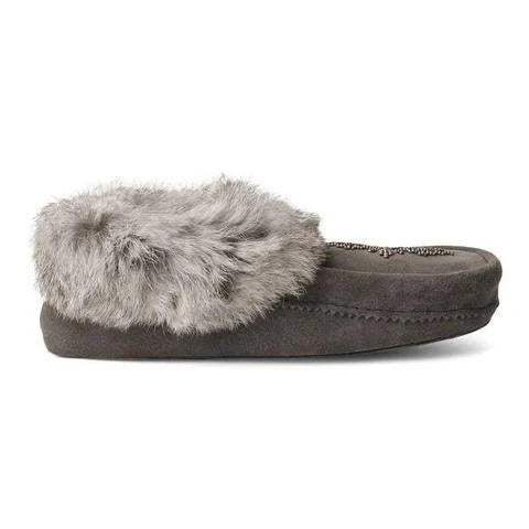 Charcoal Suede Moccasins D658