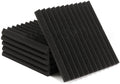 48 Pack Black Red 1" x 12" x 12" Acoustic Wedge Studio Foam Wall Panels L514
