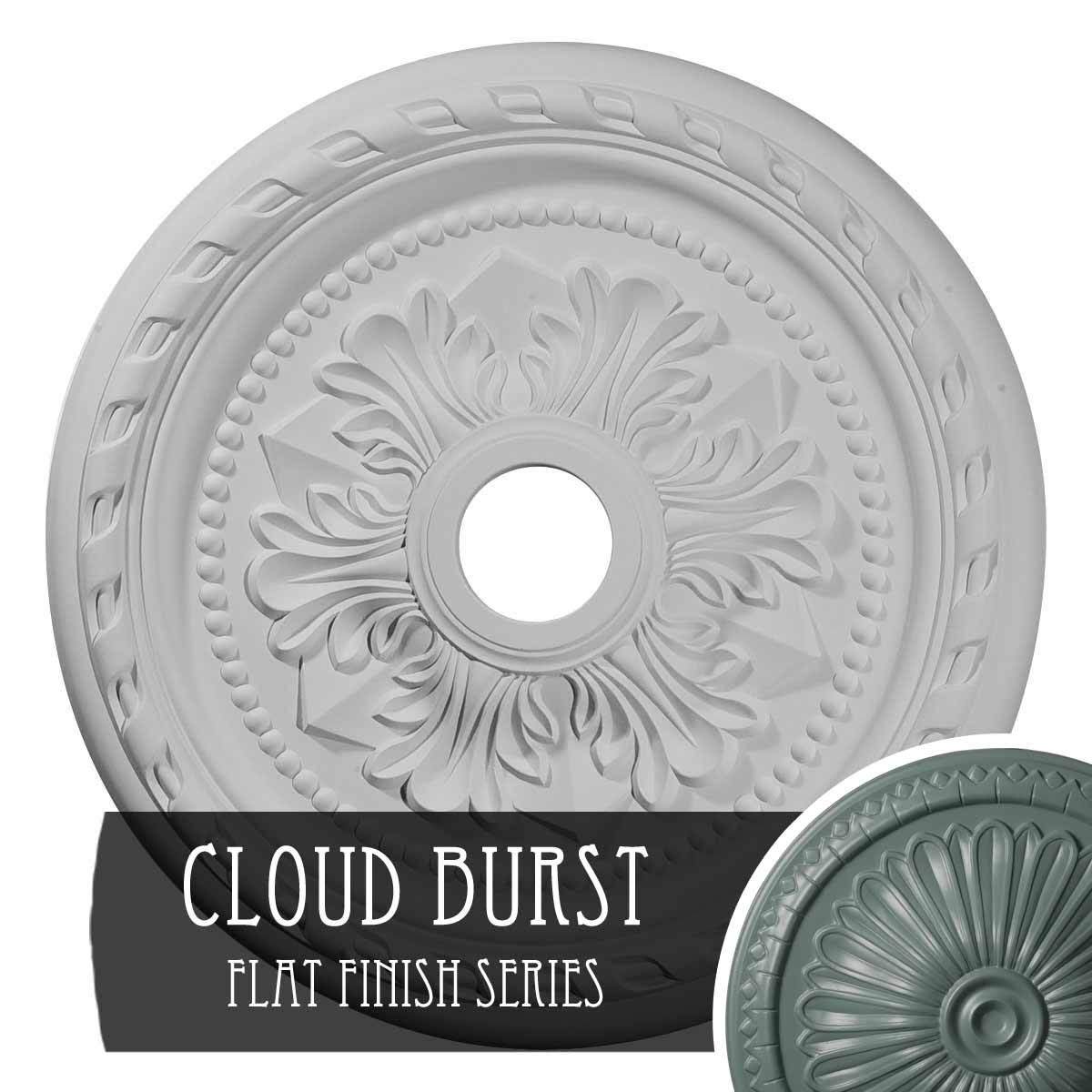 Palmetto Ceiling Medallion, Hand-Painted Cloud Burst A1542