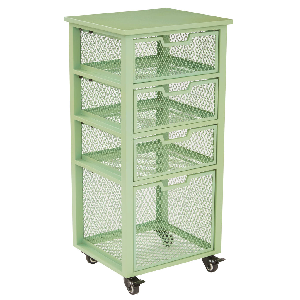Purple 4 Drawer Rolling Cart R419518