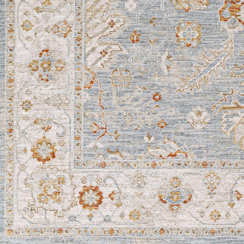 Blue, Gray, Red, Orange, Cream Runner Rug Z196