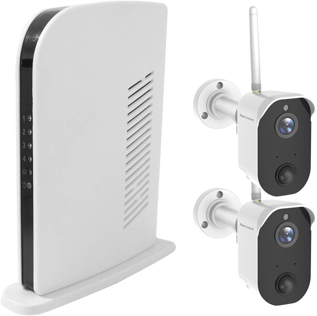 Wireless Battery Powered 1080P Security Camera with Night Vision, 2 Cameras Y186436