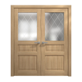 Solid Wood French Double Doors 36 x 80 inches L823