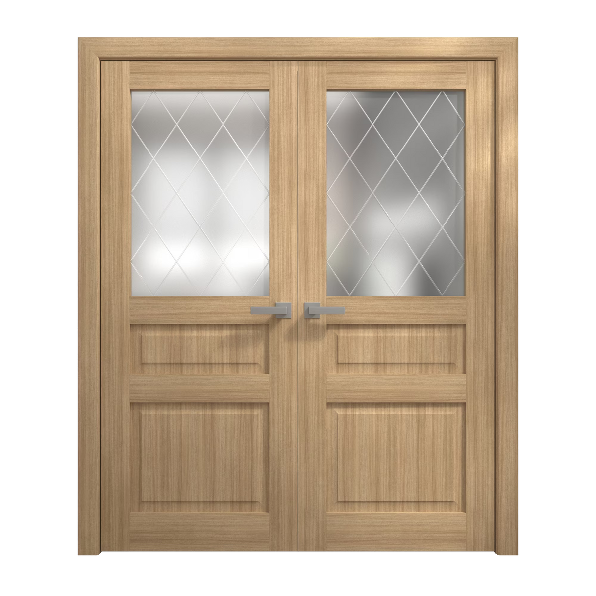 Solid Wood French Double Doors 36 x 80 inches L823