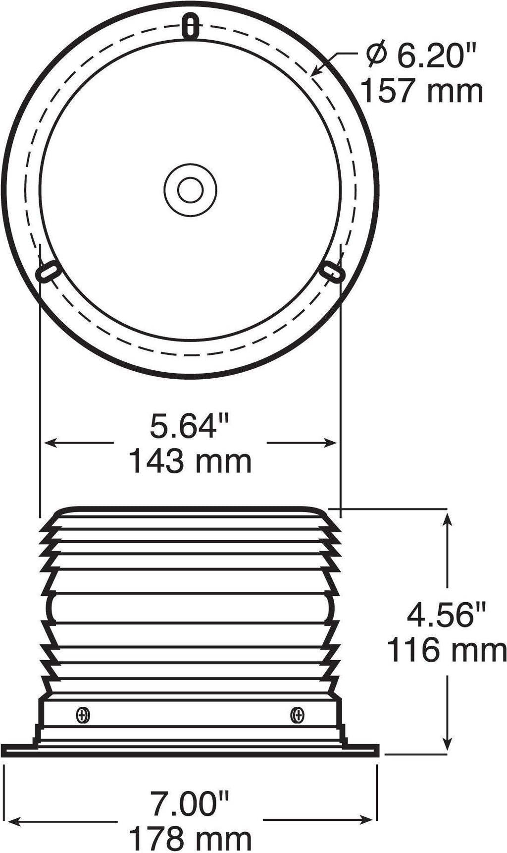 LED Low Profile Strobing Beacon Light V4073