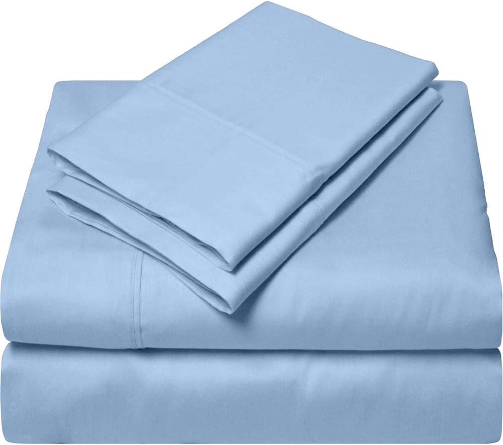 Mediterranean Blue Giza Cotton California King Size 16 Inches Extra Deep Pocket Bed Sheet Set U37487