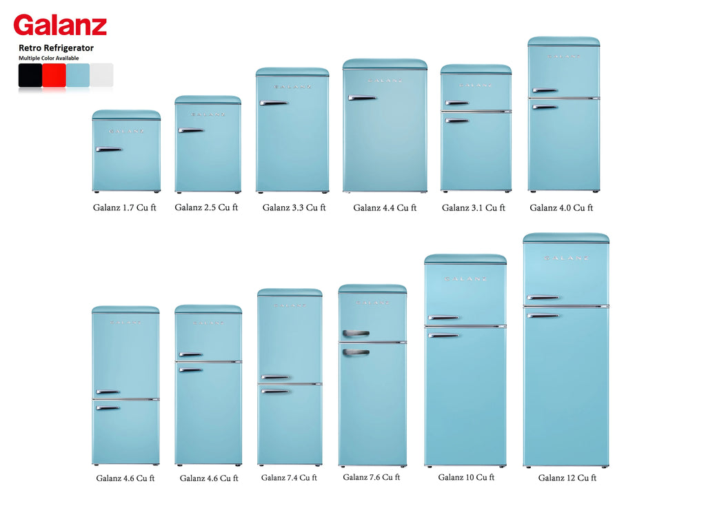 Blue Retro Mini Fridge V788