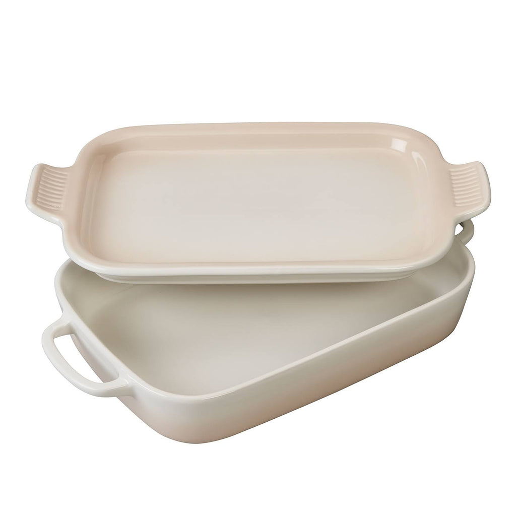 Deep Teal Stoneware Rectangular Dish with Platter Lid J12547