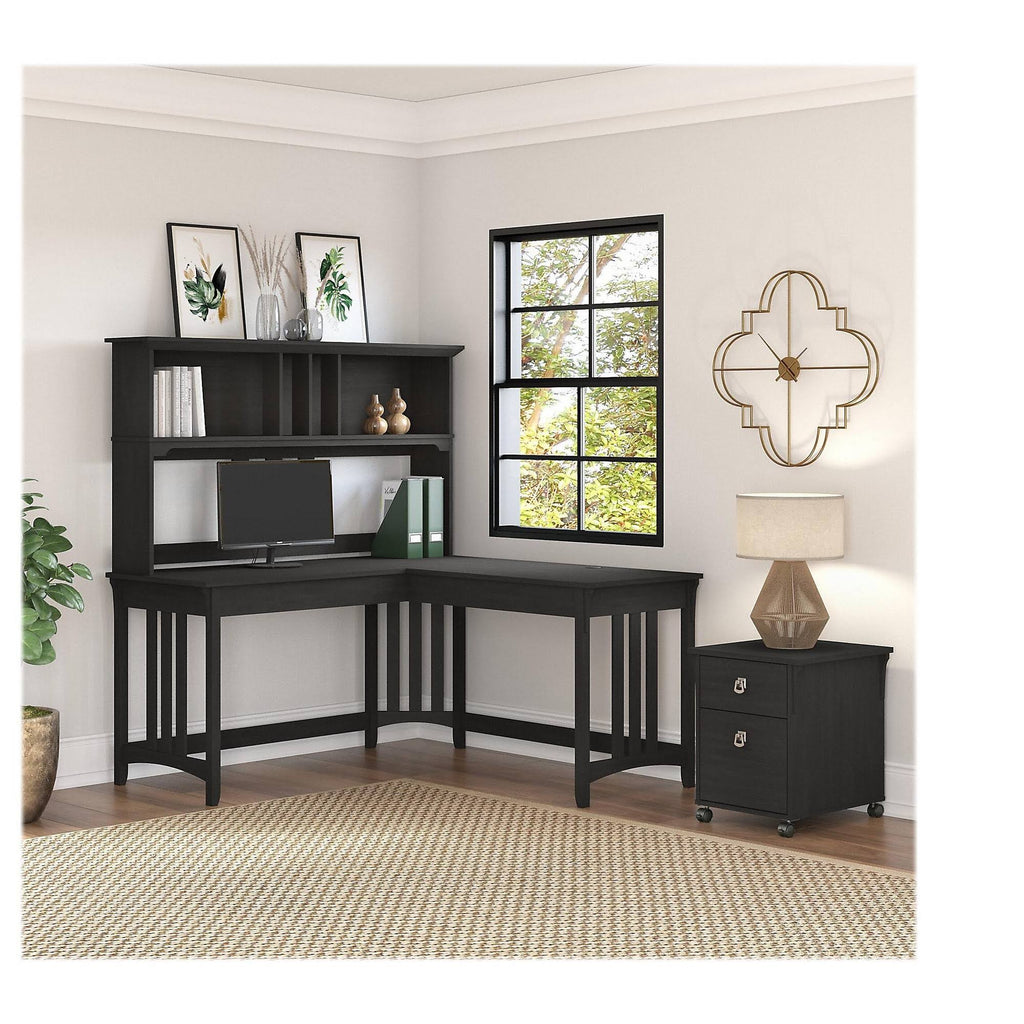 Vintage Black L Shaped Writing Desk X763