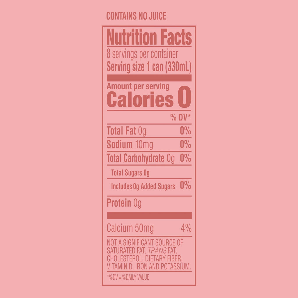 Pink Grapefruit & Citrus Flavored Mineral Water with CO2 Added, 8 Pack of 11.15 Fl Oz Cans N8606