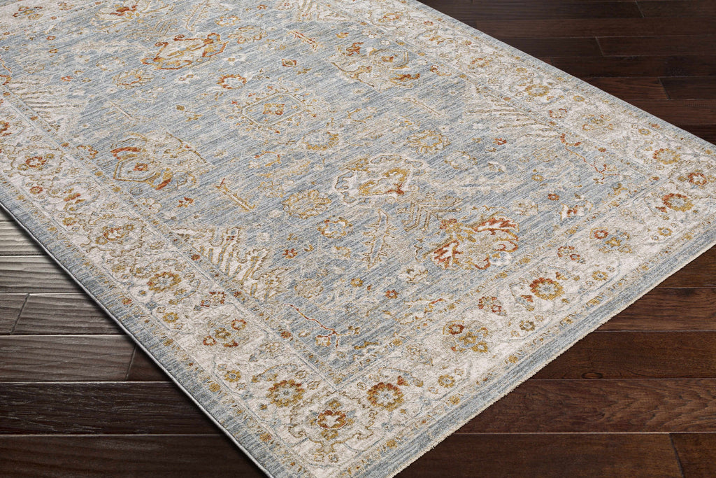 Blue, Gray, Red, Orange, Cream Runner Rug Z196