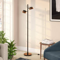 Copper and Black Floor Lamp U217