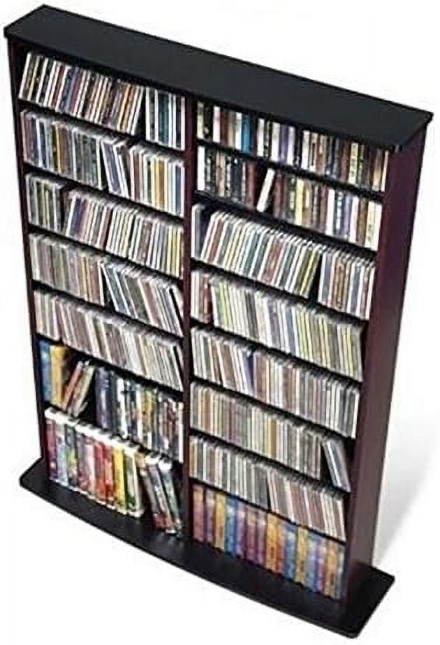 51" Double CD DVD Wall Media Rack in Black A8296