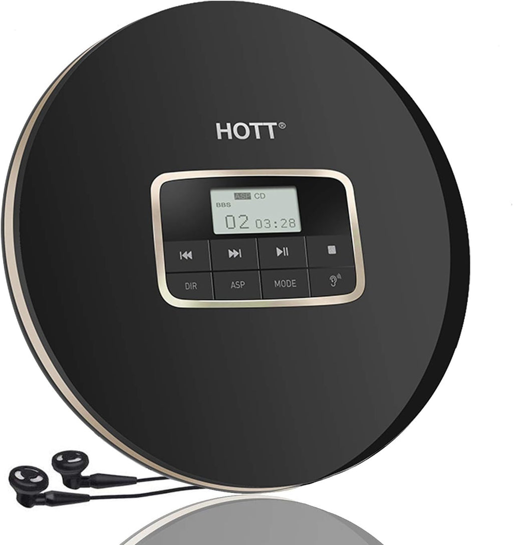 Compact Disc Player with LCD Display, Anti-Skip, Anti-Shock, Black I4935