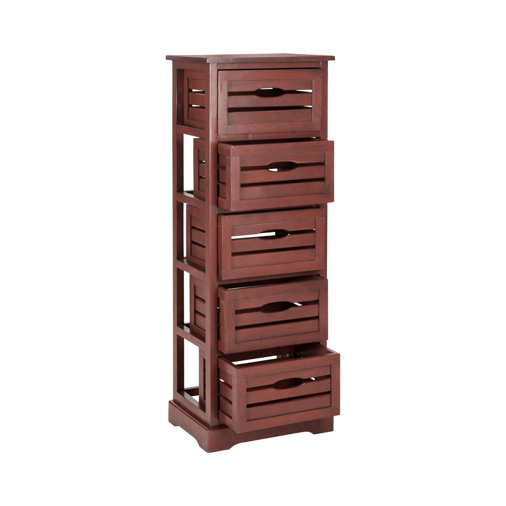 Red 5 Drawer Cabinet F218678