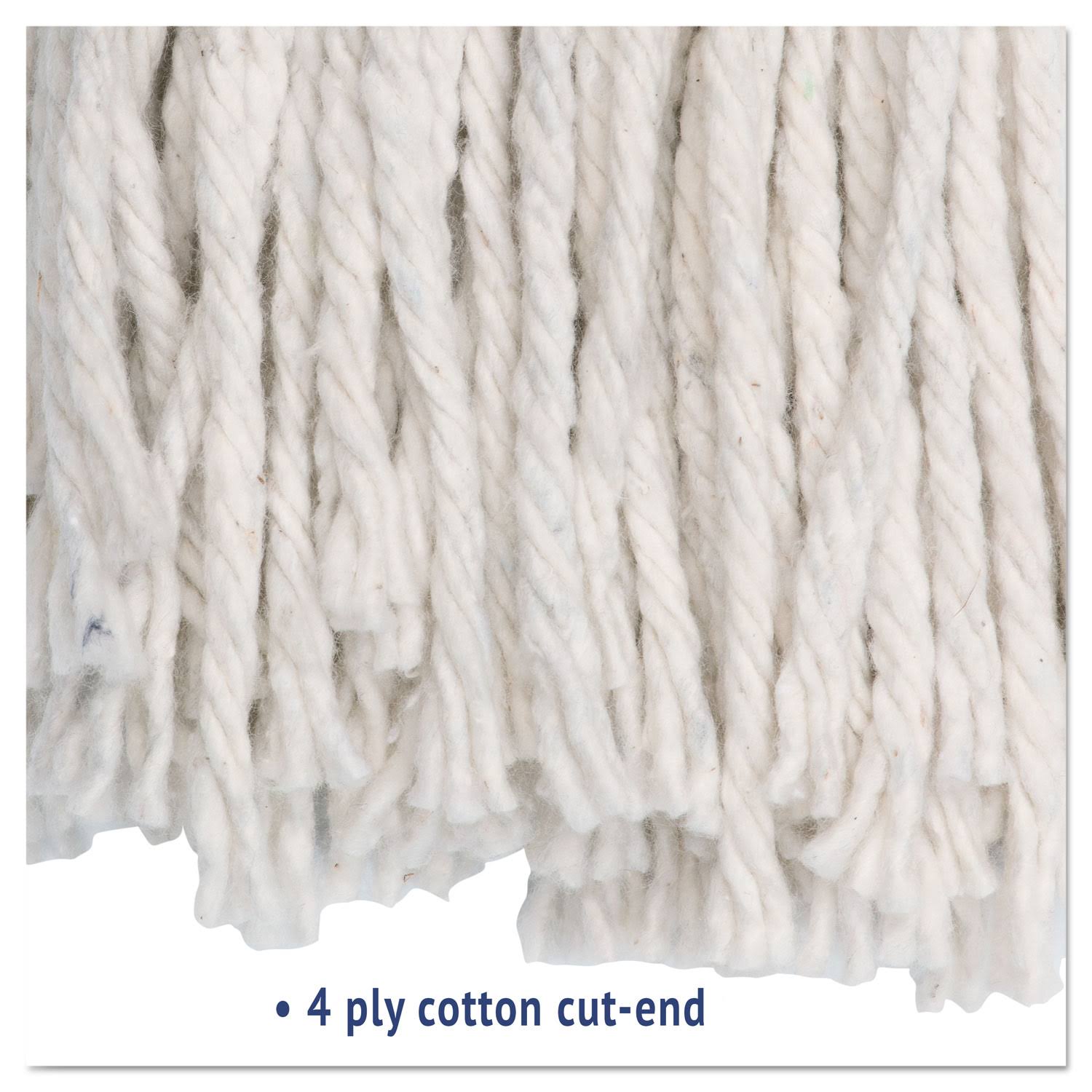 White Cotton Cut-End Wet Mop Heads 24oz 12/Carton M448