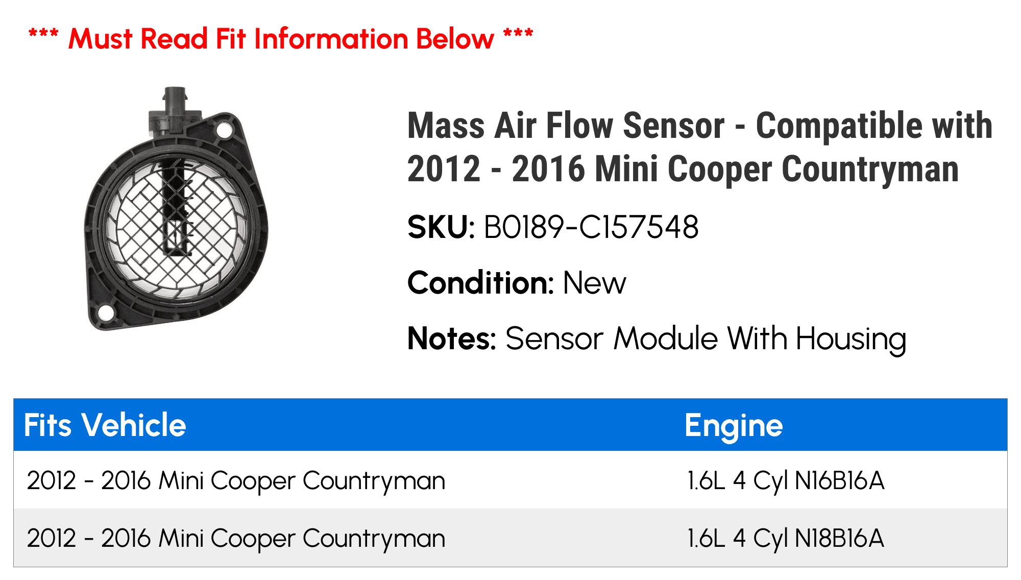 Mass Air Flow Sensor X26600
