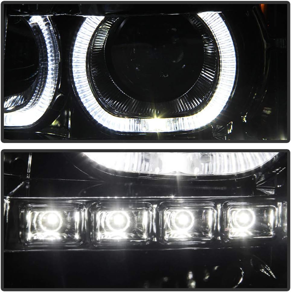 2007-2013 Chevy Silverado 1500 2500 3500 LED Halo Projector Headlights S339