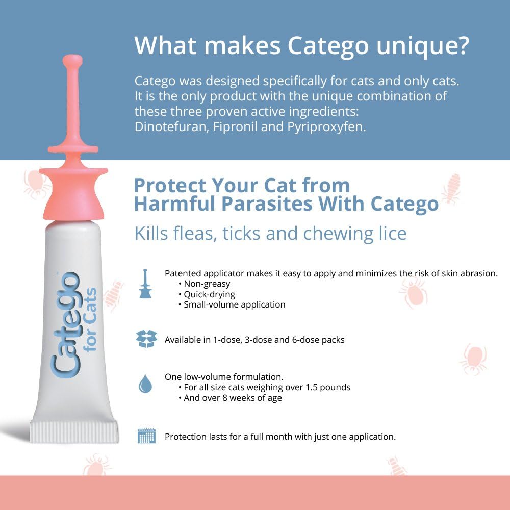 Flea and Tick Control for Cats, 6 Pack, 1.5 lb V362