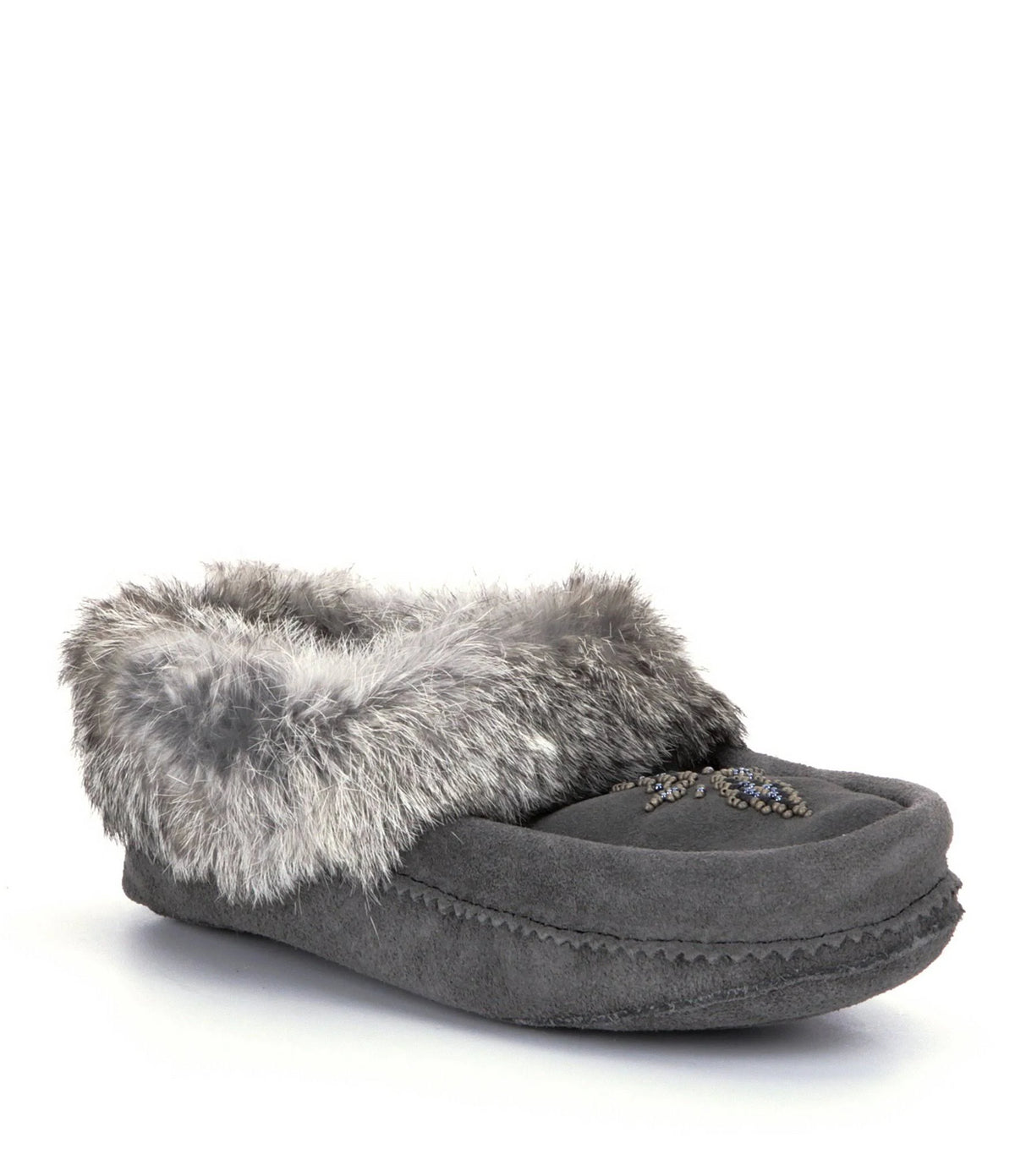 Charcoal Suede Moccasins D658