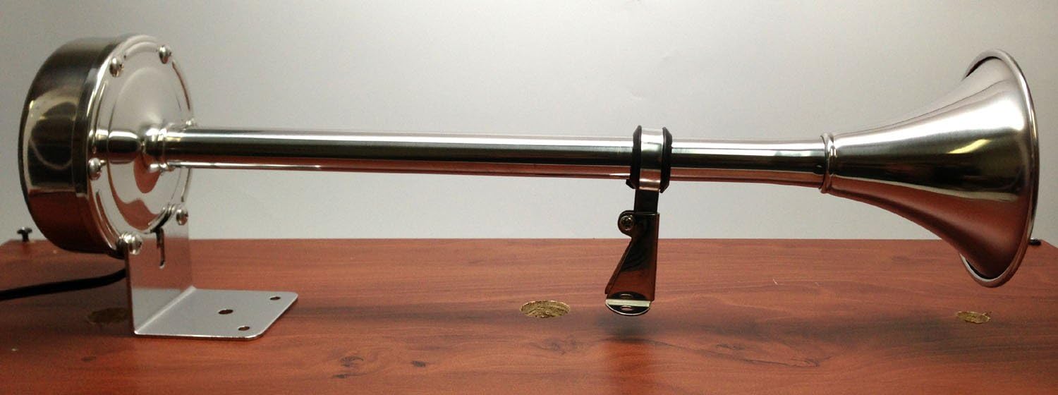 Stainless Steel Single Trumpet Horn 12V Pack of 2 C16669