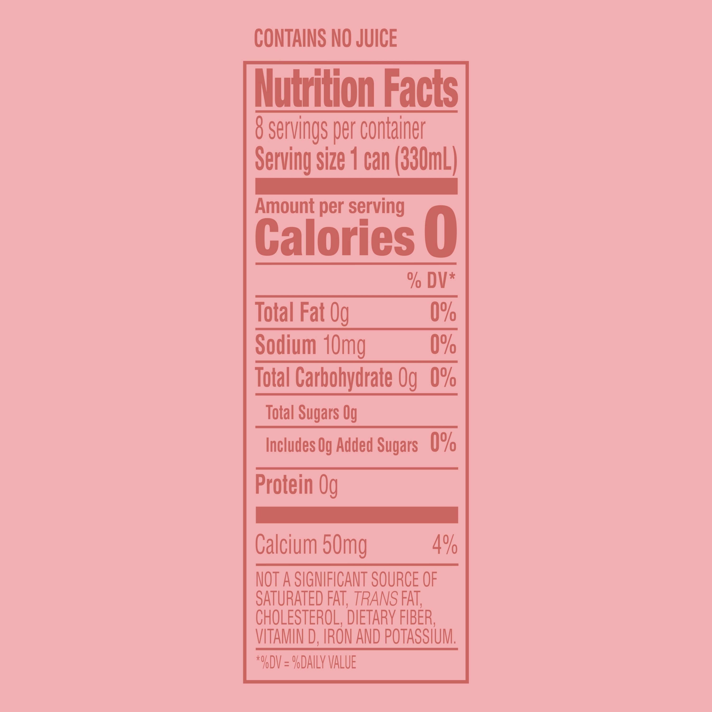 Pink Grapefruit & Citrus Flavored Mineral Water with CO2 Added, 8 Pack of 11.15 Fl Oz Cans N8606