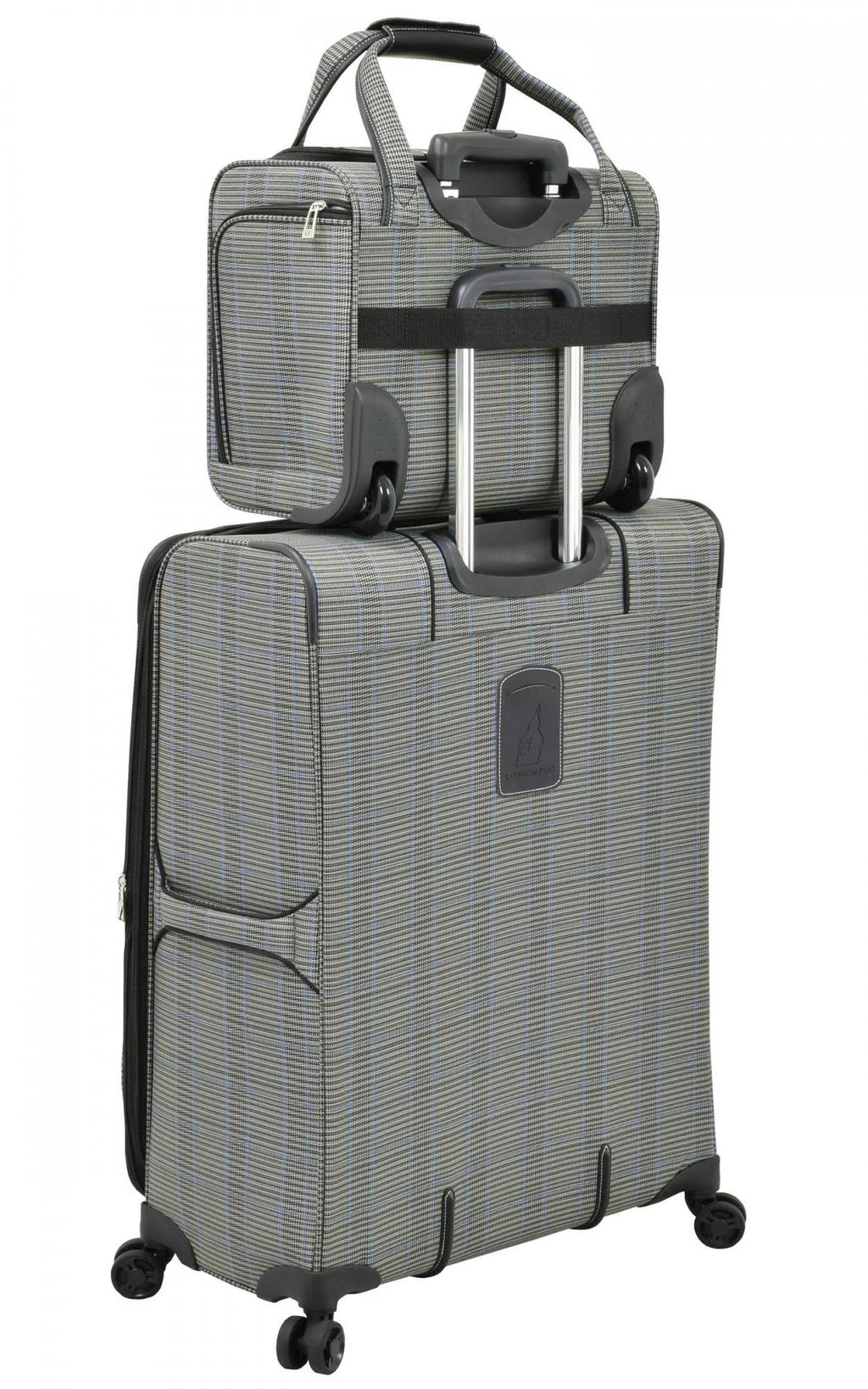 Grey Sapphire Plaid Expandable Spinner T345669