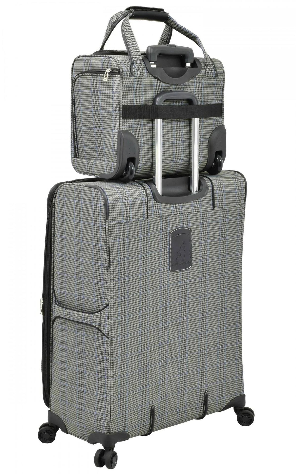 Grey Sapphire Plaid Expandable Spinner T345669