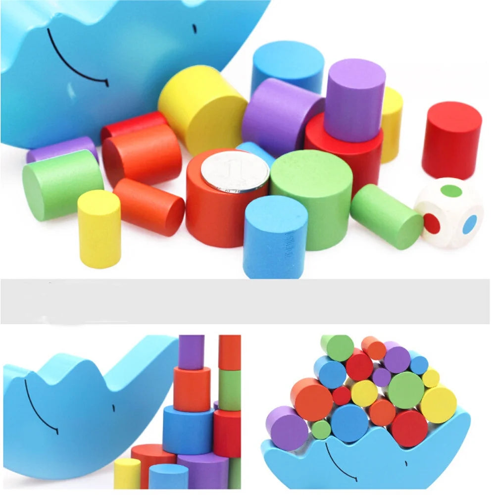 Wooden Baby Toys Balance Stacking Blocks Educational Toys B3261