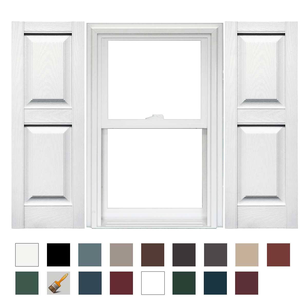 Bright White Vinyl Shutters (1 Pair) 14.75 x 35 Y664967