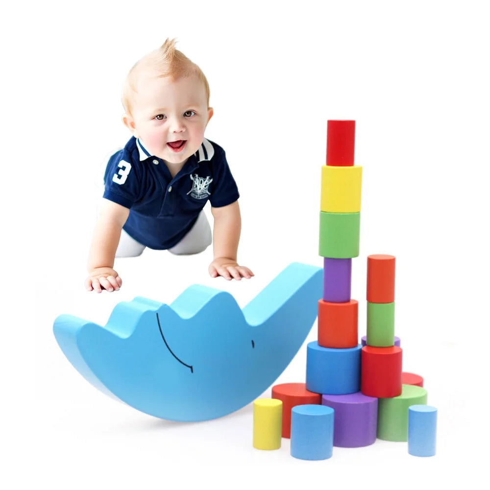 Wooden Baby Toys Balance Stacking Blocks Educational Toys B3261