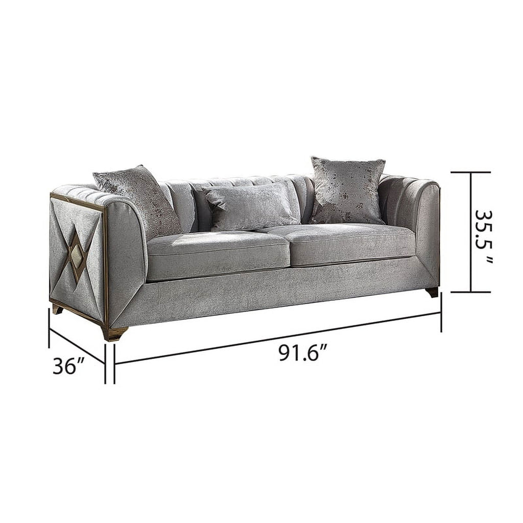 Cream Wood 2 PC Living Room Set W779155