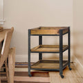 Wood Metal Rolling Storage Bar Cart W266001