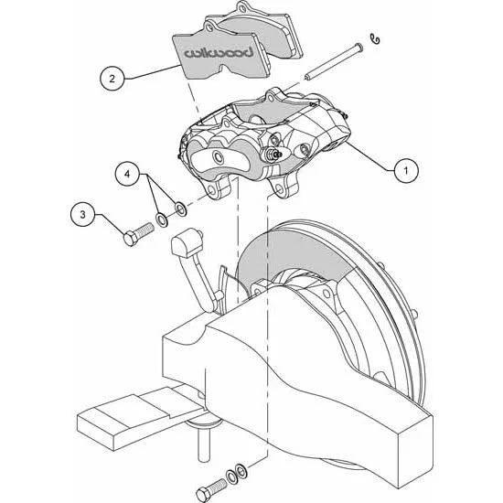 Rear Caliper Kit Red G718