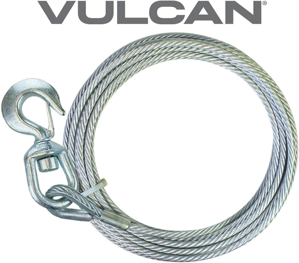 Winch Cable with Swivel Hook, 3/8 Inch x 50 Foot R513465