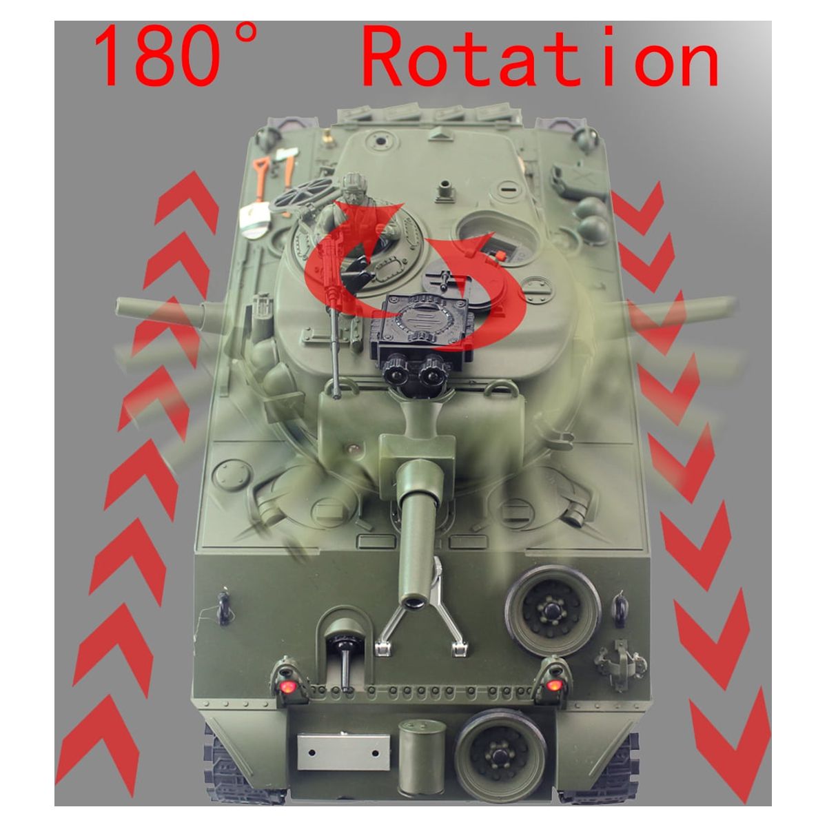1/20 RC Shooting Ball Tank Toys with 100 BB Bullets M190096