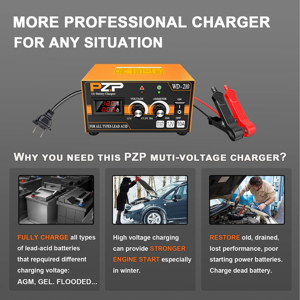 12v Automatic Battery Charger Maintainer O8383