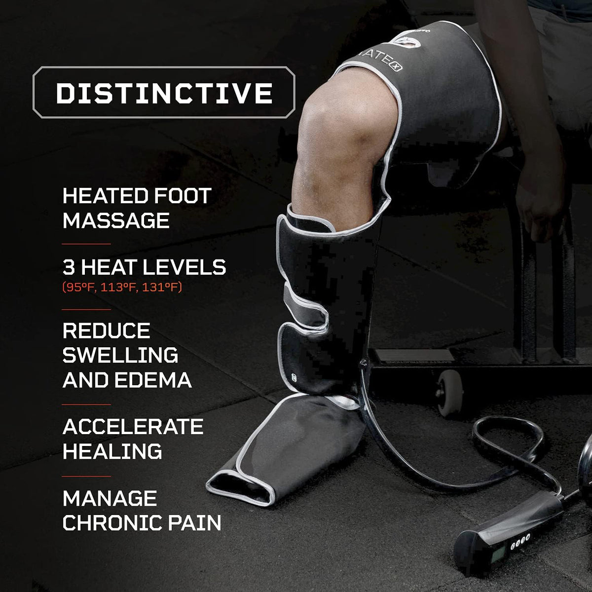 Thigh, Calf and Foot Massager with Compression and Heated Foot Massage C972253