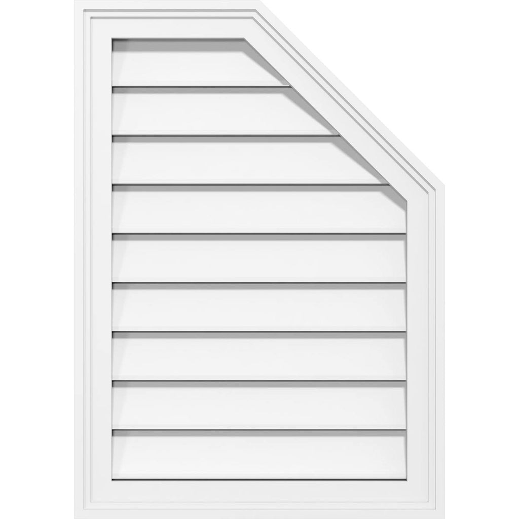 Half Octagon Top Right Surface Mount PVC Gable Vent N8390