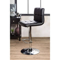 White Leatherette Bar Stool S569305