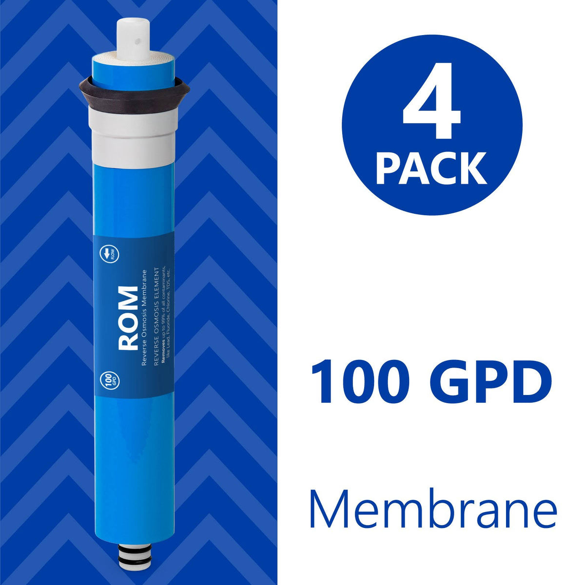 4 Pack 100 GPD Reverse Osmosis Replacement Membrane J9999