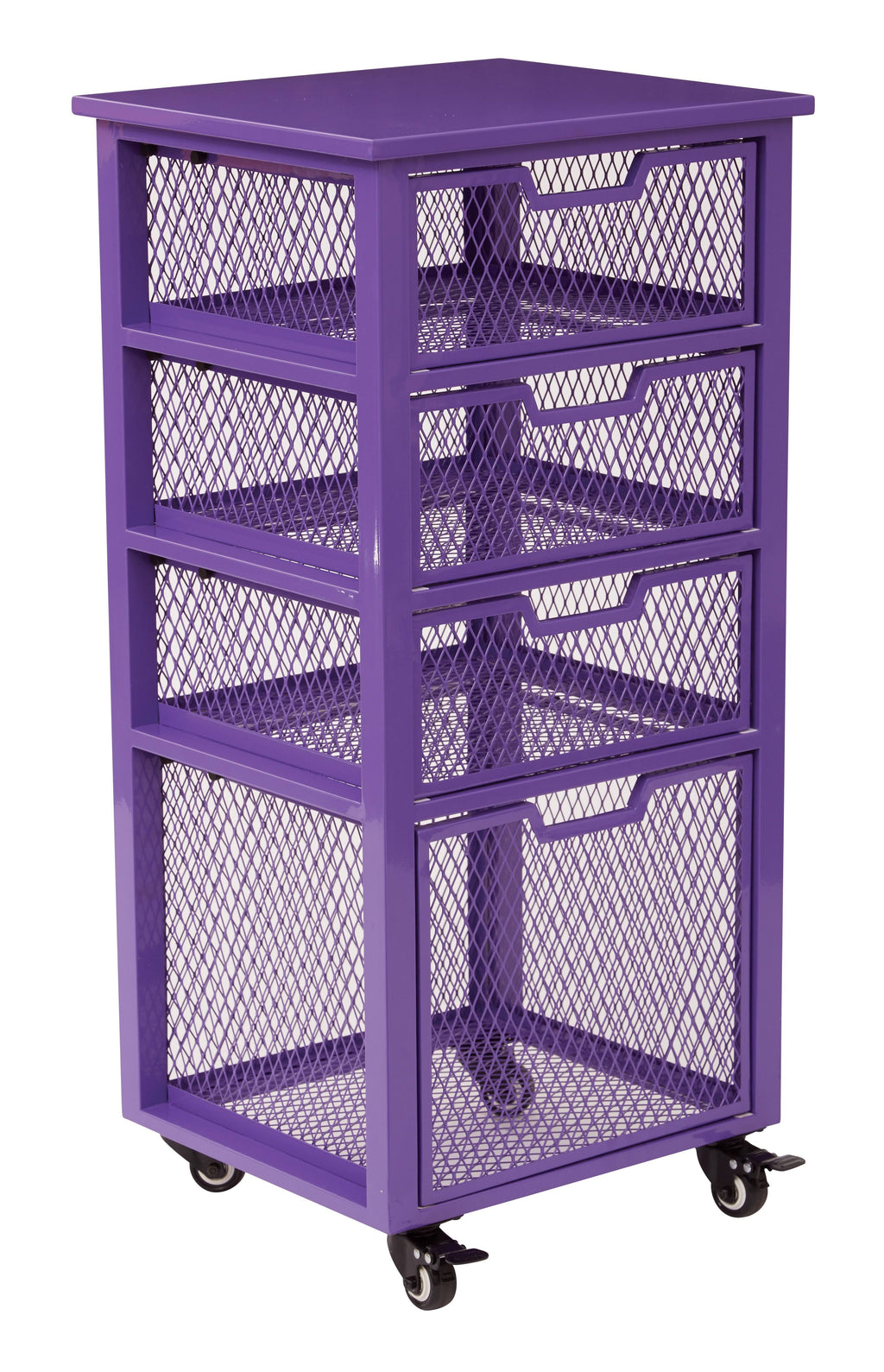 Purple 4 Drawer Rolling Cart R419518