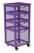 Purple 4 Drawer Rolling Cart R419518