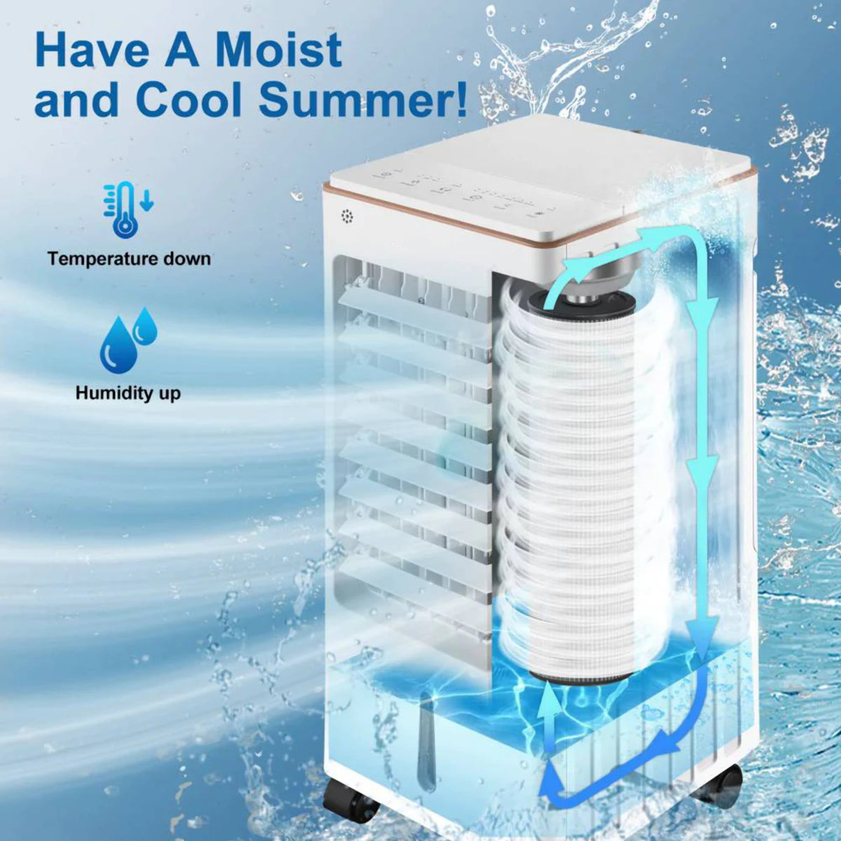 Portable Evaporative Air Cooler Fan with Remote Control G47415